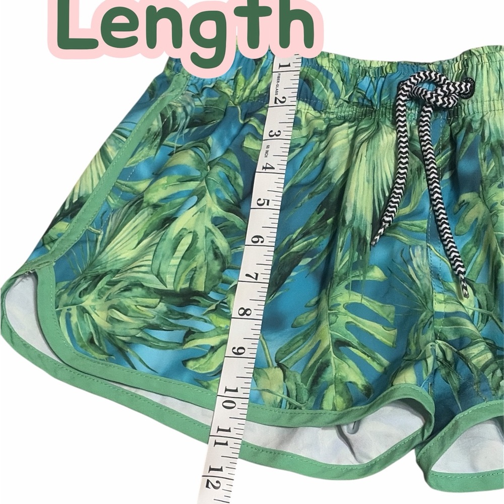 Tropical Leaf Print Women's Athletic Shorts size Small - Picture 4 of 5